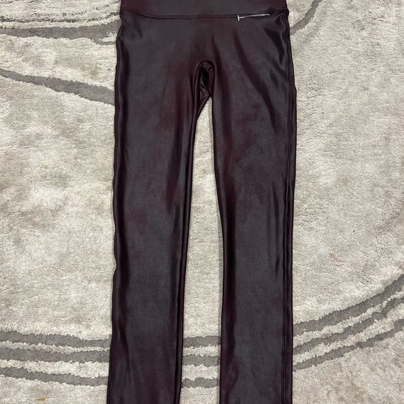 Spanx Faux Leather Legging in Burgundy - Picture 7 of 15